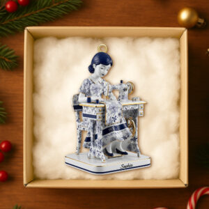 Toile De Jouy Sewing Girl Christmas Ornament Personalized Gifts For Sewing Lovers 05ohtn071125