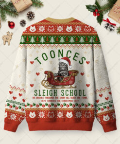 Alternative view of Toonces Sleigh School Christmas Fuzzy Fleece Sweatshirt