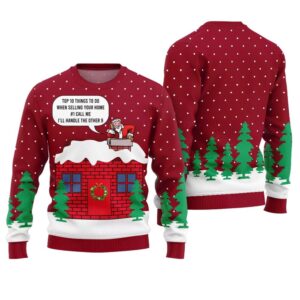 Alternative view of Top 10 Things To Do When Selling Your Home Ugly Christmas Sweater - Grishko.com