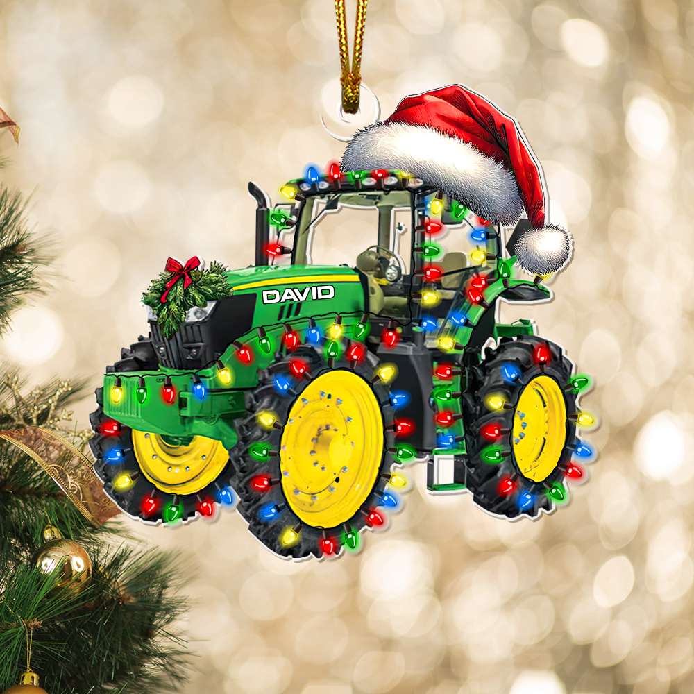 Tractor Farmer Ornament - Custom Christmas Gifts For Tractor Lover 04DTDT131124 - Image 3