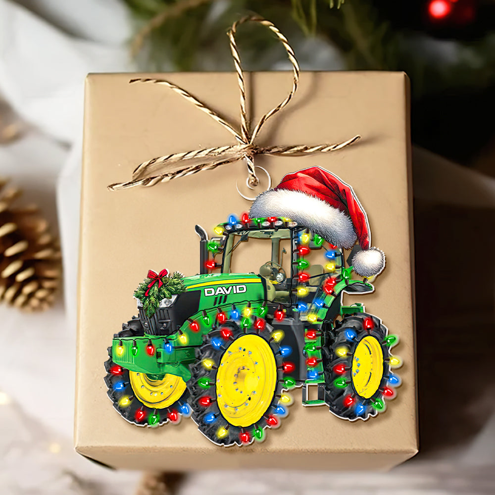 Alternative view of Tractor Farmer Ornament - Custom Christmas Gifts For Tractor Lover 04DTDT131124