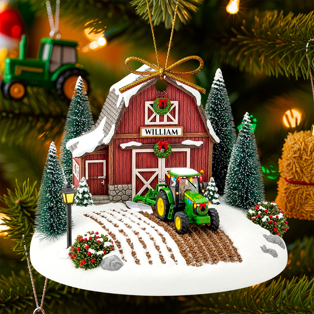 Alternative view of Tractor House Ornament Christmas Personalized Gifts for Tractor Lovers 01TGDT090825