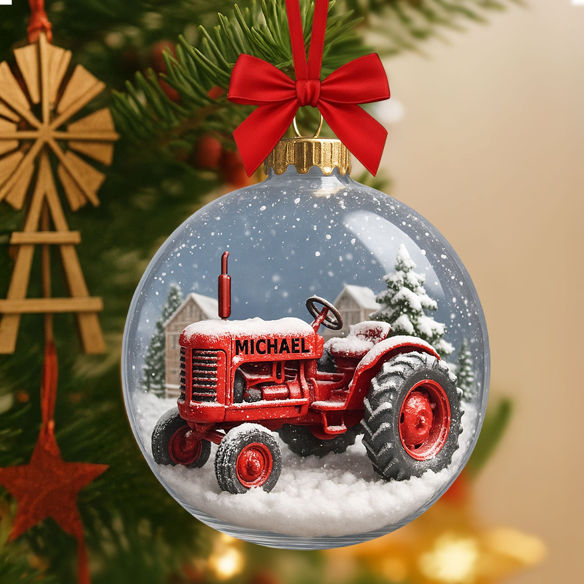 Tractor Ornament - Personalized Gifts For Farmers 05toti190825