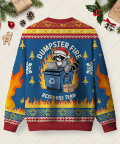 Alternative view of Trash Panda Blue Ugly Christmas Fuzzy Fleece Sweatshirt