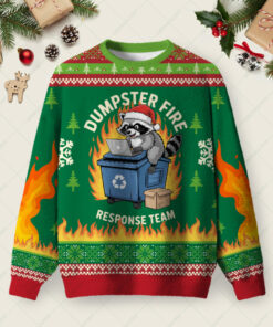 Trash Panda Ugly Christmas Fuzzy Fleece Sweatshirt