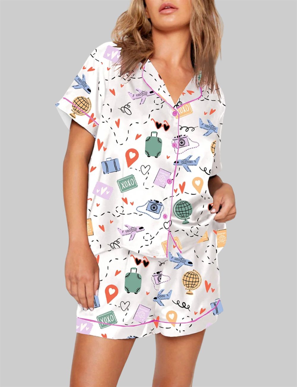 Travel Anywhere Short Sleeve Pajama Set