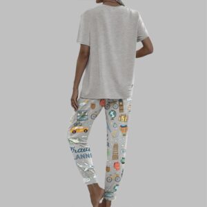 Alternative view of Travel Planner Casual Pajama Set For Women