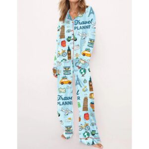 Alternative view of Travel Planner Pajama Set For Women