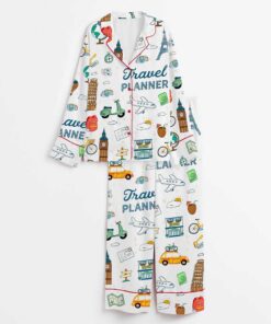 Alternative view of Travel Planner Satin Pajama For Women