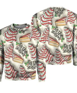 Alternative view of Tree Cakes Print Knit Pullover Christmas Sweater