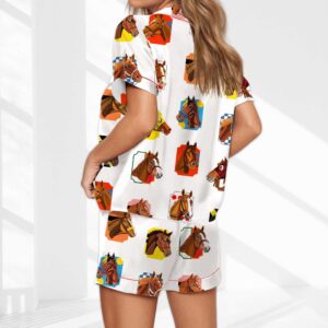 Alternative view of Triple Crown Champions Horses Satin Pajama Set For Women