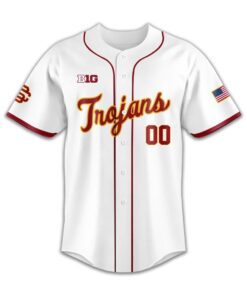 Alternative view of Trojans Baseball Classic Script Special Baseball Jersey