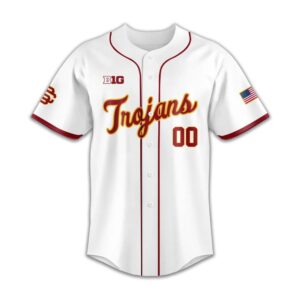Alternative view of Trojans Baseball Classic Script Special Baseball Jersey