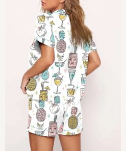 Alternative view of Tropical Cocktails Hawaiian Drinks Pajama Set