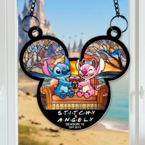 Tropical Space Couple Suncatcher - Personalized Anniversary Gifts For Couple 04OHLU080725