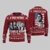 True Patriot Charlie Kirk 1993-2025 Ugly Christmas Sweater