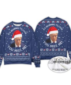 Alternative view of Trump 2025 It's Beginning To Look A Lot Like You Miss Me Ugly Christmas Sweater