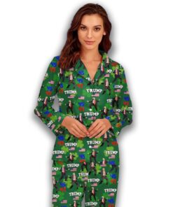 Alternative view of Trump 45 47 Dancing Irish St. Patrick's Day Pajamas
