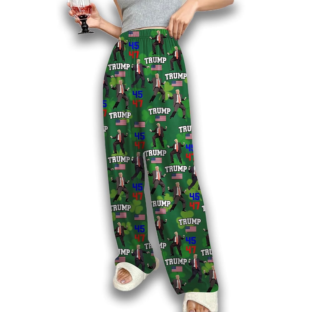 Trump 45 47 Dancing Irish St. Patrick's Day Pajamas - Image 3