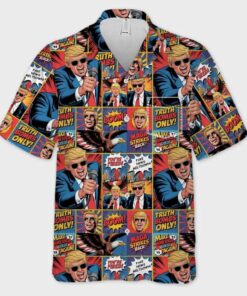 Trump Boom Truth Bombs Only MAGA Stikes Back Hawaiian Shirt