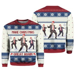 Alternative view of Trump Dance Make Christmas Great Again Ugly Christmas Sweater - Grishko.com