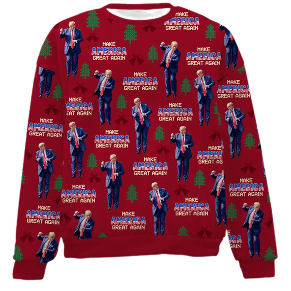 Trump Dancing Make America Great Again Ugly Sweater - Grishko.com