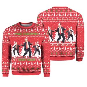 Trump Dancing Make Christmas Great Again Ugly Christmas Sweater - Grishko.com