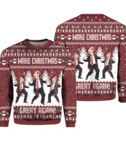 Trump Dancing Make Christmas Great Again Ugly Sweater