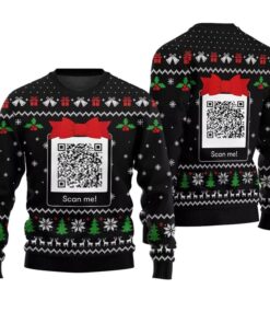 Trump Dancing QR Code Ugly Christmas Sweater