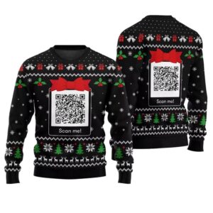 Trump Dancing QR Code Ugly Christmas Sweater - Grishko.com
