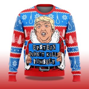 Alternative view of Trump Epstein Didnâ€™t Kill Himself 2025 Ugly Christmas Sweater