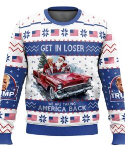 Trump Get In Closer We Are Taking America Back Christmas Ugly Sweater