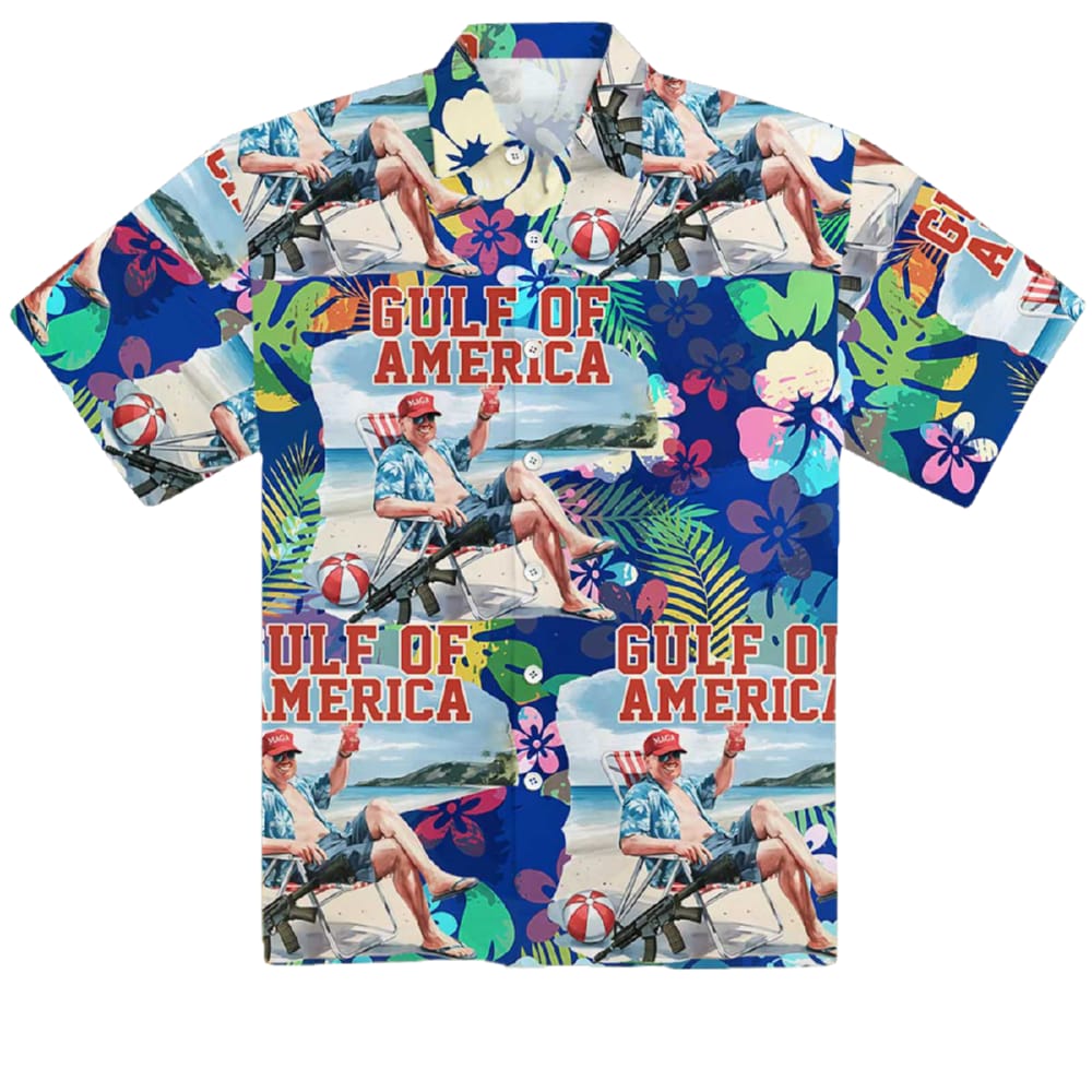 Trump Gulf Of America Summer Beach Hawaiian Shirt - Image 3