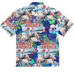 Alternative view of Trump Gulf Of America Summer Beach Hawaiian Shirt