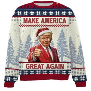 Alternative view of Trump Make America Great Again Ugly Sweater - Grishko.com