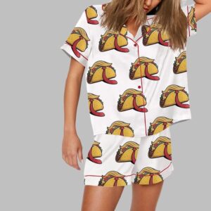 Alternative view of Trump TACO He Always Chickens Out Political Humor Pajama Set