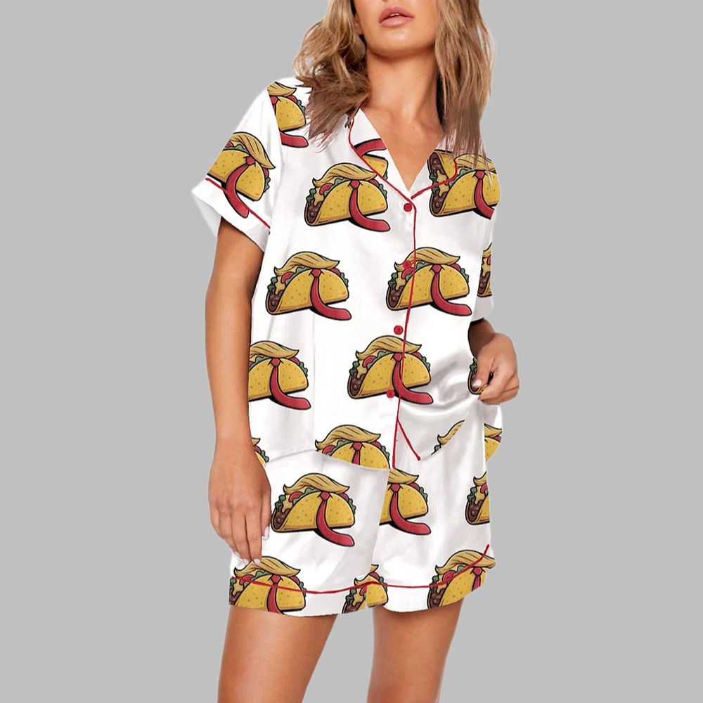 Trump TACO He Always Chickens Out Political Humor Pajama Set