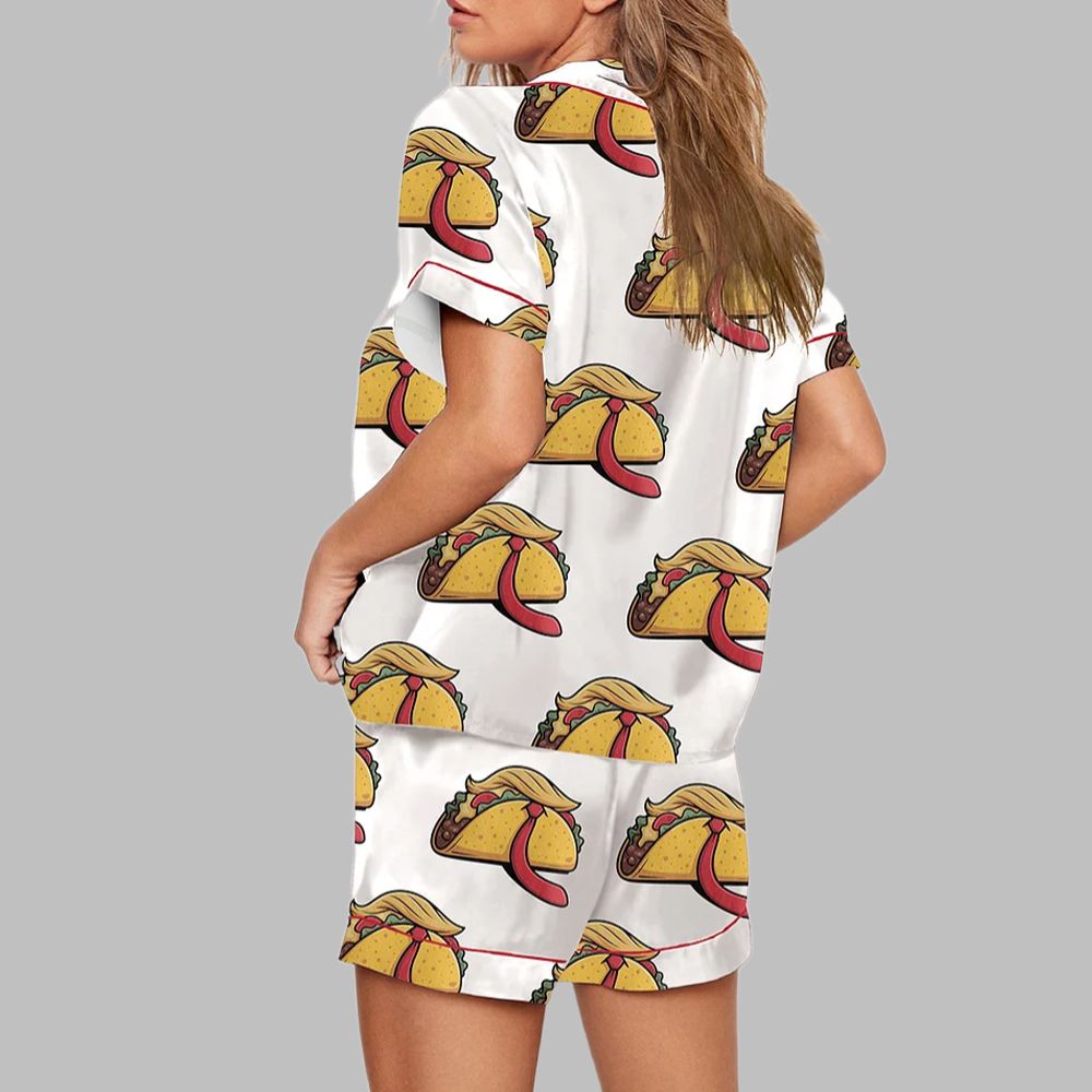 Trump TACO He Always Chickens Out Political Humor Pajama Set - Image 3