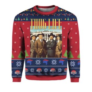 Trump Thug Life Christmas Ugly Christmas Sweater - Grishko.com