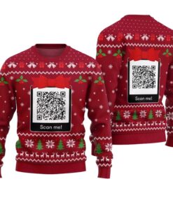 Alternative view of Trump YMCA Troll Dance QR Code Ugly Christmas Sweater