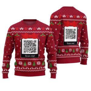 Trump YMCA Troll Dance QR Code Ugly Christmas Sweater - Grishko.com