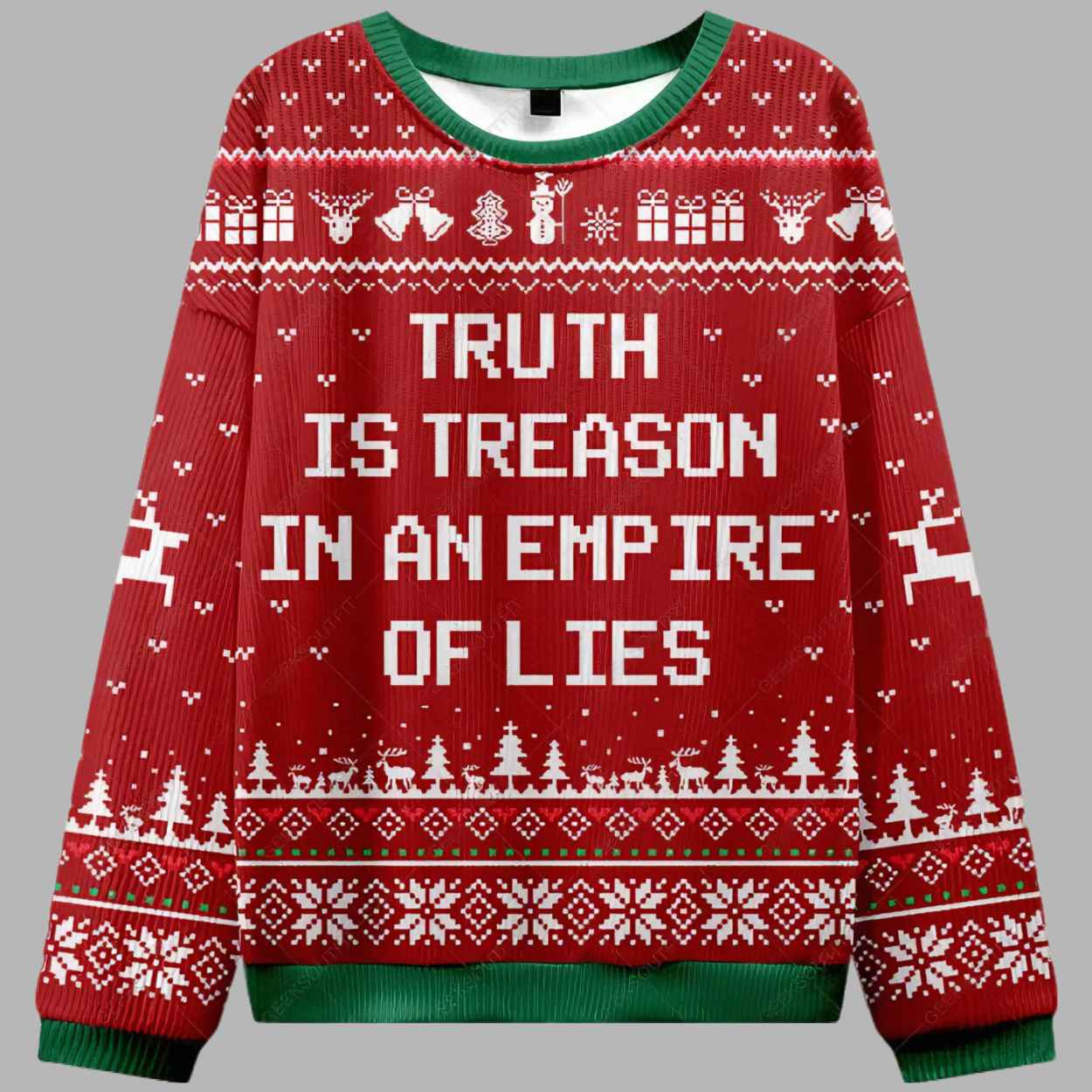 Truth Is Treason Ugly Christmas Sweater - gullprint.com