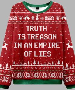 Alternative view of Truth Is Treason Ugly Christmas Sweater