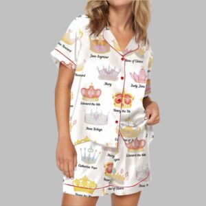 Alternative view of Tudor History Crowns Satin Pajama Set