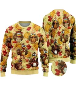 Turkey Maple Ugly Christmas Sweater