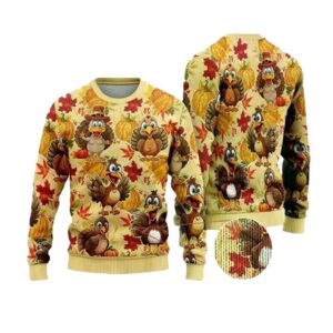 Turkey Maple Ugly Christmas Sweater - Grishko.com