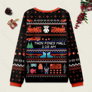 Alternative view of Twin Pines Mall Black Ugly Christmas Sweater Sweatshirt