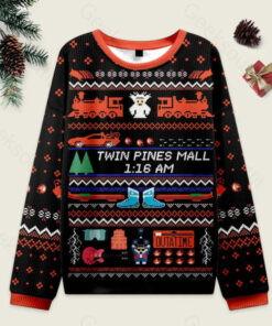 Twin Pines Mall Black Ugly Christmas Sweater Sweatshirt