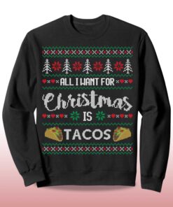 Alternative view of Ugly Christmas Sweater All I Want Is Tacos 2025