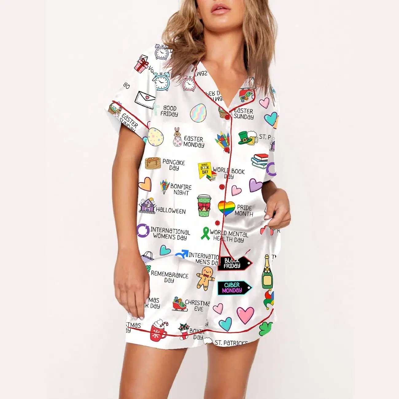 UK Yearly Events Planner Pajama Set - Image 2